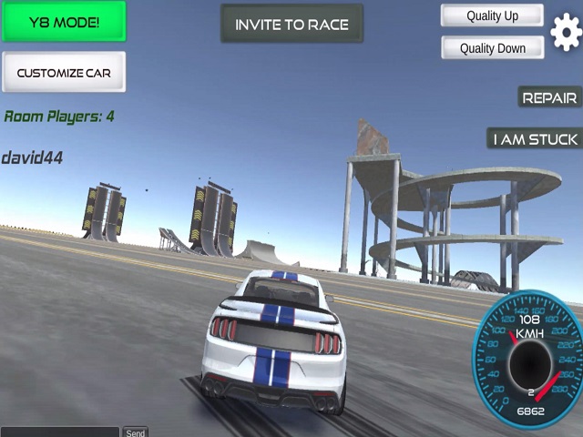 Y8 MULTIPLAYER STUNT CARS online spil  POMU Spil